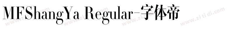 MFShangYa Regular字体转换